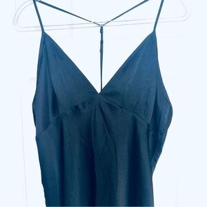 Abercrombie & Fitch Black Satin Slip Dress L